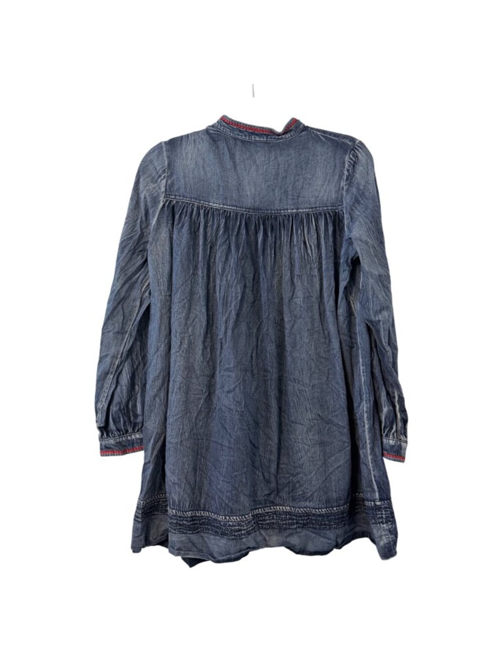 Keer Qibown Embroidered Denim Tunic Jacket Floral Pockets & Button Front Size S - Picture 11 of 12